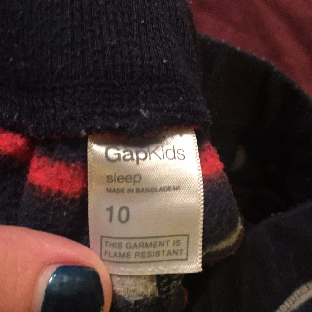 Gap Striped Fleece Pajama Pants Boys Size 10
